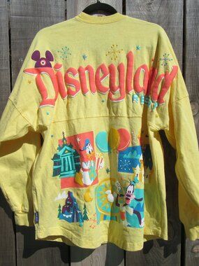 Disneyland Spirit Jersey Yellow Shirt Play In The Park Goofy Donald Duck Medium
